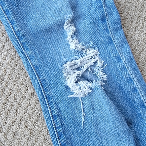 Levi's Wedgie Jean Blue Distressed Size 26 - Picture 6 of 11